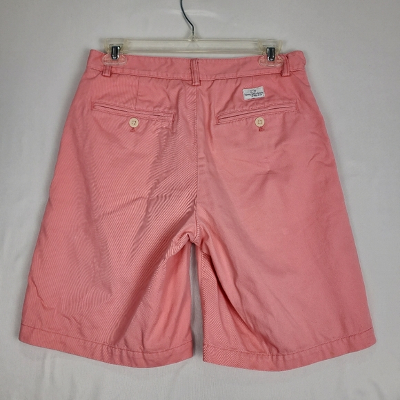 Vineyard Vines Men's Pink Club Shorts 100% Cotton Chino Flat Front Size 28 - Picture 7 of 14